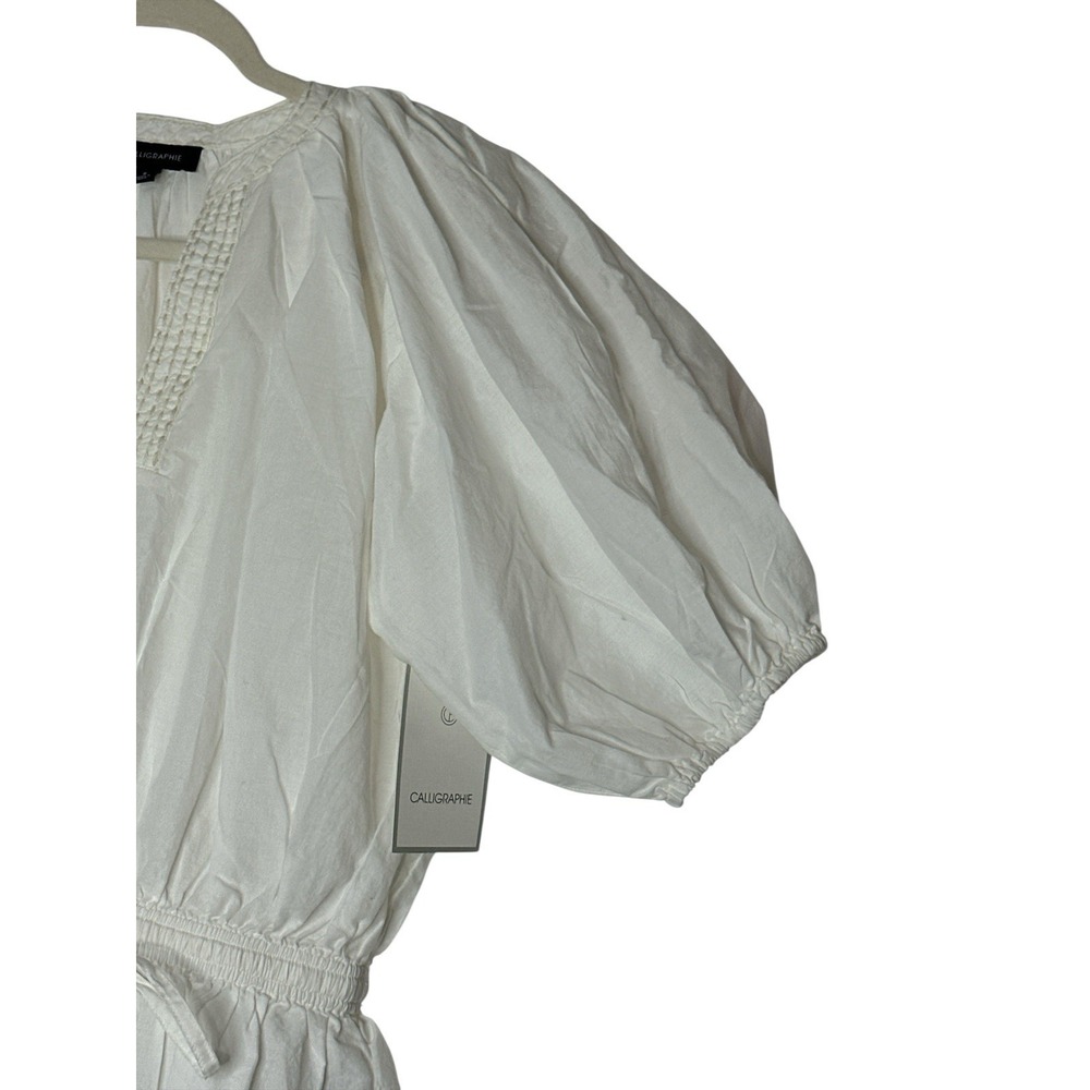 Calligraphie Anthropologie Top‎ Small Balloon Sleeve Peasant Resort Oversized - Picture 9 of 10